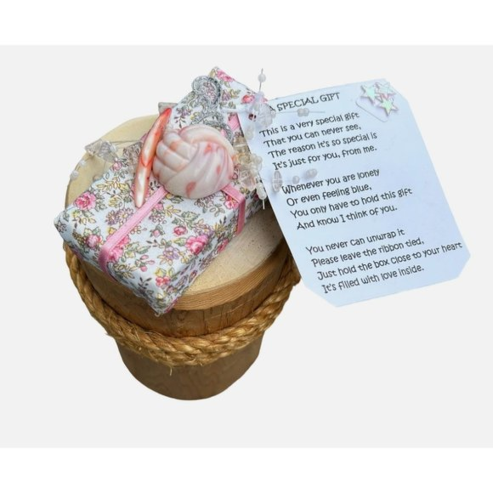 Handcrafted, Embellished, Fabric Wrapped‎ Gift Box